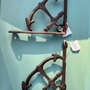 Rustic Anchor Shelf Bracket Decor